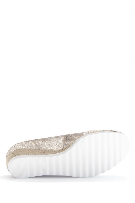 62641 Gabor Kadın Dolgu Topuklu Espadril 3.5-7.5 95 Metalik/Caruso Metallic/muschel(Jute/weis)