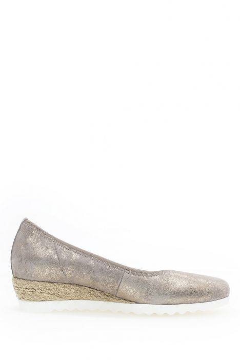 62641 Gabor Kadın Dolgu Topuklu Espadril 3.5-7.5 95 Metalik/Caruso Metallic/muschel(Jute/weis)