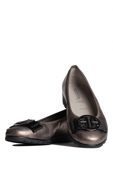 63384 Ara Shoes Kadın Deri Babet 3,5-8,5 CRU-MET, TAUPE - 83CT