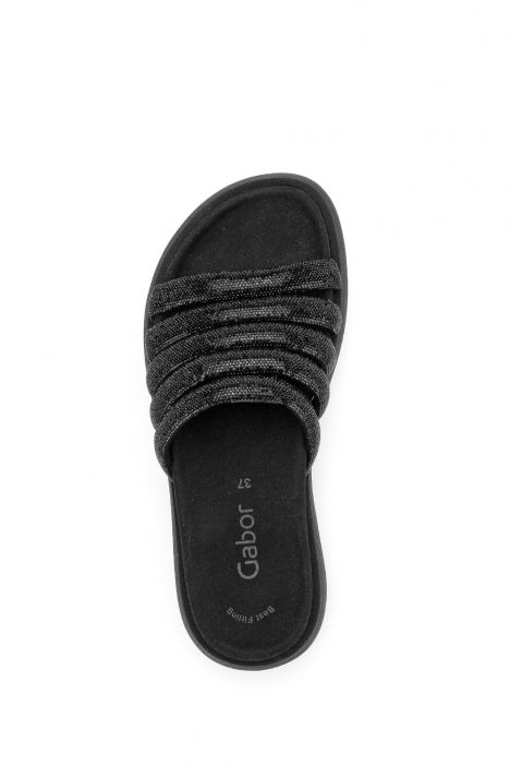 63752 Gabor Kadın Taşlı Anatomik Terlik 36-41 87 Siyah/Strass HT black