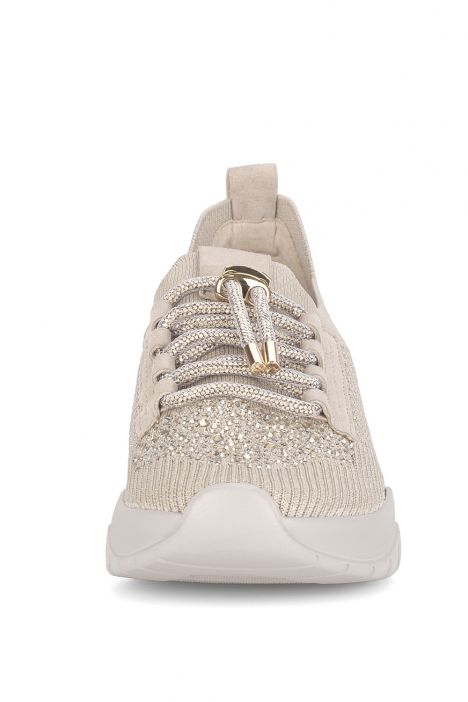 63455 Gabor Kadın Taşlı Sneaker Ayakkabı 3.5-7.5 42 Bej/Strech/Samtchevreau  oak (Glitter)