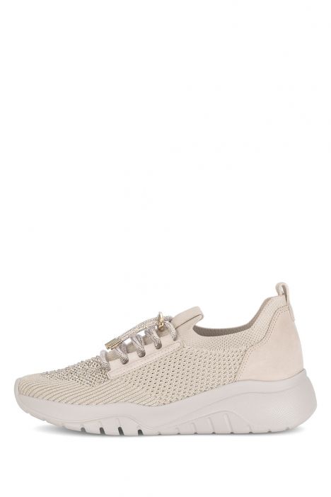 63455 Gabor Kadın Taşlı Sneaker Ayakkabı 3.5-7.5 42 Bej/Strech/Samtchevreau  oak (Glitter)