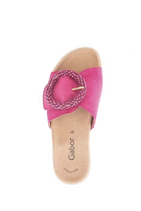 63745 Gabor Kadın Tokalı Anatomik Terlik 36-41 10 Pembe/Samtchevreau pink