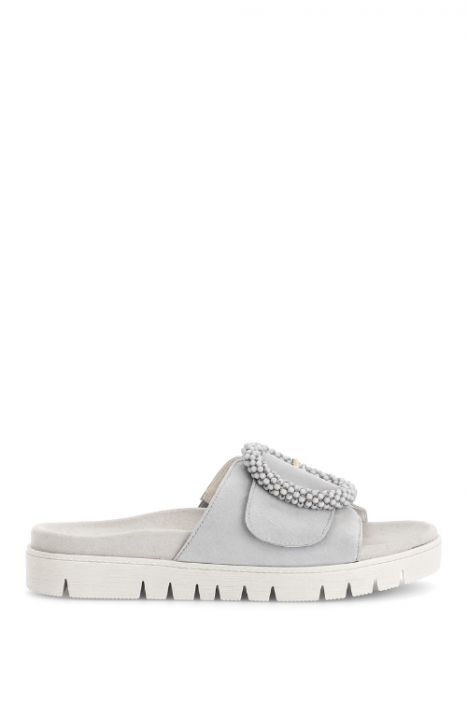 63745 Gabor Kadın Tokalı Anatomik Terlik 36-41 18 Gri/Samtchevreau light grey