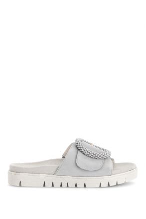 63745 Gabor Kadın Tokalı Anatomik Terlik 36-41 18 Gri/Samtchevreau light grey