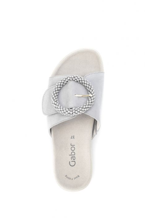 63745 Gabor Kadın Tokalı Anatomik Terlik 36-41 18 Gri/Samtchevreau light grey