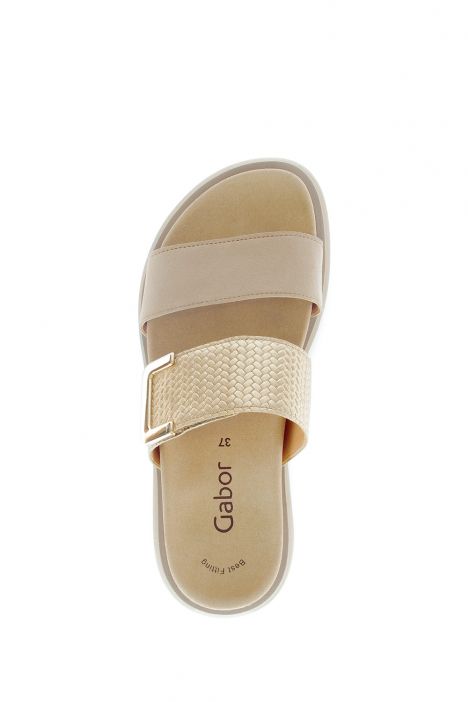 63755 Gabor Kadın Anatomik Terlik 36-41 14 Karamel/Samtch./Treccia L. caramel/champagner