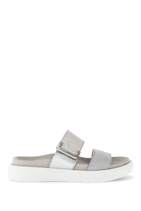 63755 Gabor Kadın Anatomik Terlik 36-41 19 Gri/Samtch./Treccia L. lightgrey/silber
