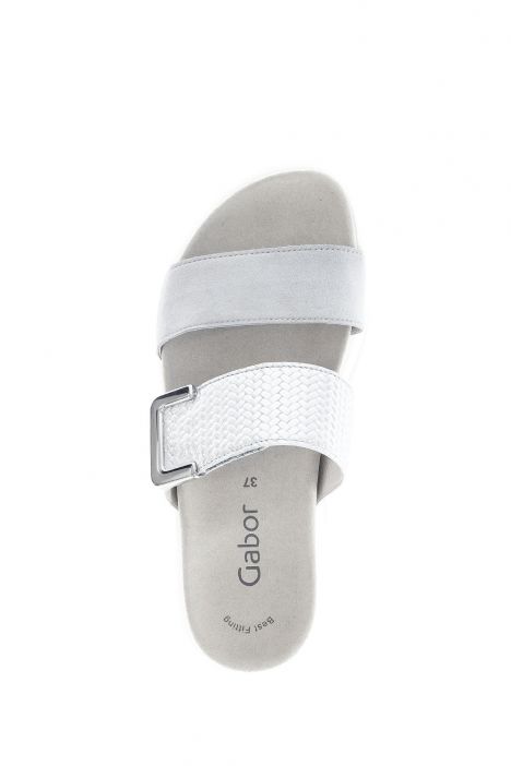 63755 Gabor Kadın Anatomik Terlik 36-41 19 Gri/Samtch./Treccia L. lightgrey/silber