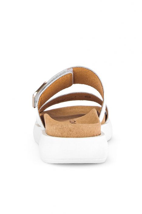 63755 Gabor Kadın Anatomik Terlik 36-41 21 Beyaz/Nappa/Knautschlack weiss