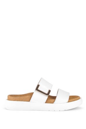 63755 Gabor Kadın Anatomik Terlik 36-41 21 Beyaz/Nappa/Knautschlack weiss