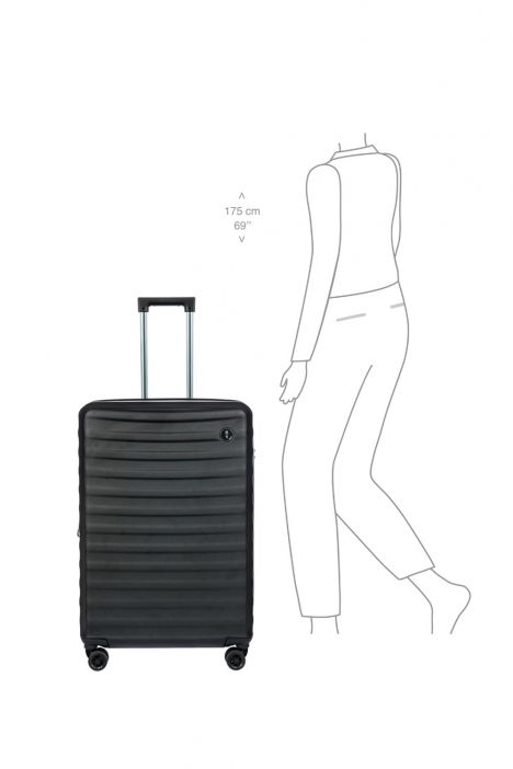 6377 Brics Nausicaa Körüklü Büyük Boy Valiz 53,5x79x28/32 cm Siyah/Black - 001