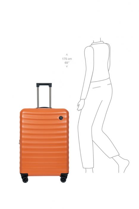 6377 Brics Nausicaa Körüklü Büyük Boy Valiz 53,5x79x28/32 cm Turuncu/Orange - 055