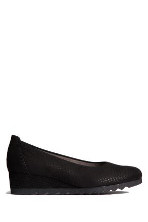 64347 Ara Shoes Kadın Dolgu Topuk Ayakkabı 36-42 PUNTI, BLACK - 79PB