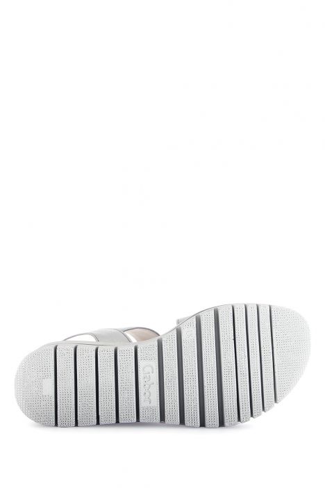 64627 Gabor Kadın Dolgu Topuklu Deri Sandalet 3.5-7.5 61 Gümüş/Satin Met. - silver