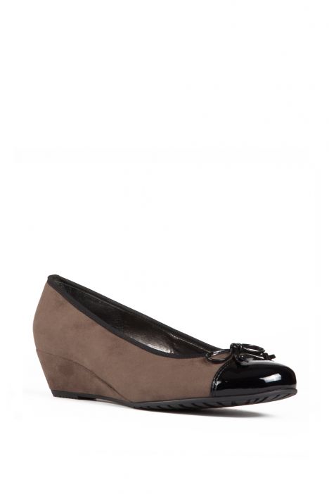 65230 Ara Shoes Kadın Dolgu Topuk Nubuk Ayakkabı 3,5-8.5 SCHWARZ,TAUPE - 05ST