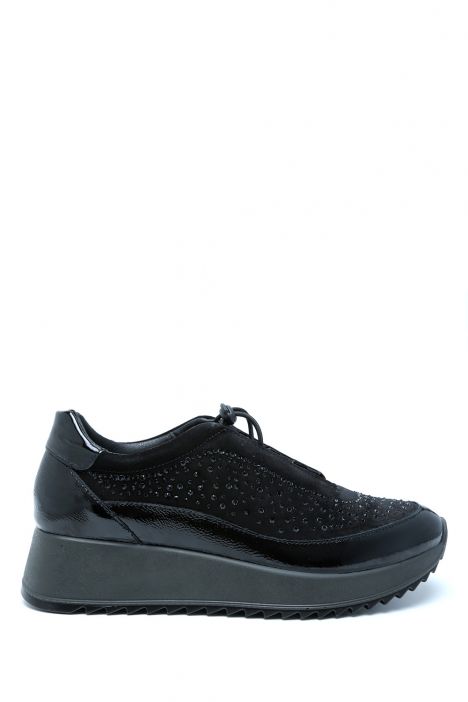 657620 Imac Esther Kadın Taşlı Anatomik Sneaker 36-41 Siyah/Nero 4200/011