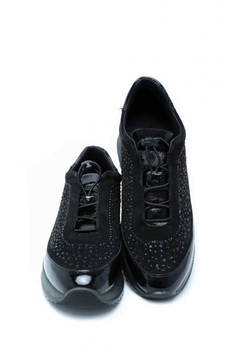 657620 Imac Esther Kadın Taşlı Anatomik Sneaker 36-41 Siyah/Nero 4200/011