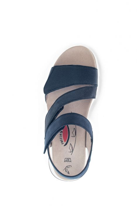 66882 Gabor Rolling Soft Kadın Yürüyüş Sandaleti 3.5-7.5 66 Lacivert/Reed/Pepe/Nubuk, marine kombi