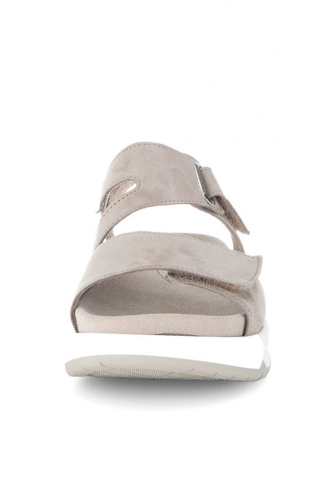 66885 Gabor Rolling Soft Kadın Yürüyüş Sandaleti 3.5-7.5 43 Bej/Soft Nubuk leinen