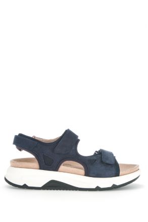 66889 Gabor Rolling Soft Kadın Yürüyüş Sandaleti 3.5-7.5 36 Lacivert/Soft Nubuk/Mesh - blue
