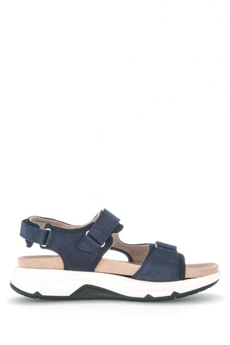 66889 Gabor Rolling Soft Kadın Yürüyüş Sandaleti 3.5-7.5 36 Lacivert/Soft Nubuk/Mesh - blue
