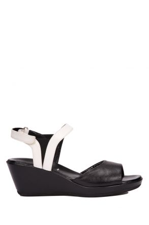 7056 Valleverde Kadın Sandalet 35-41 NEGRO-BIANCO