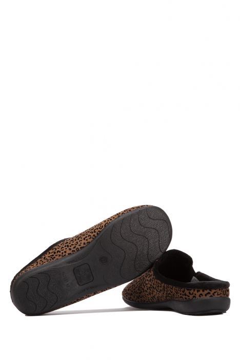 731175 Kifidis Home Kadın Leopar Desenli Ev Terliği 36-40 Bej / Piedra 3