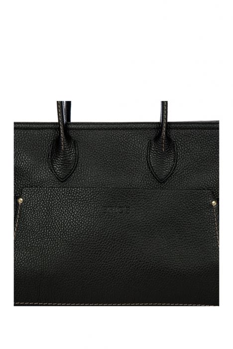 7502 Bric's Gondola Tulipano Deri El Çantası 38x27x15 cm Siyah/Black - 001