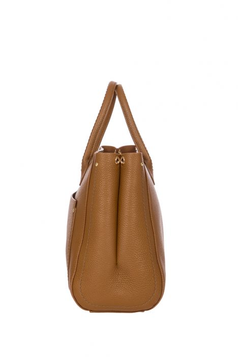7502 Bric's Gondola Tulipano Deri El Çantası 38x27x15 cm Kahve/Nut - 035