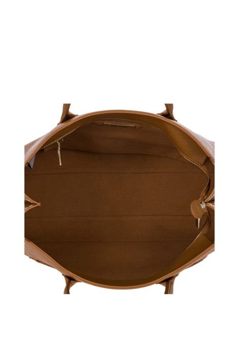 7502 Bric's Gondola Tulipano Deri El Çantası 38x27x15 cm Kahve/Nut - 035