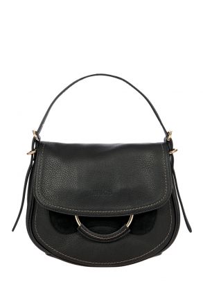 7508 Bric's Gondola Stella Deri Omuz Çantası 28x23x9 cm Siyah/Black - 001