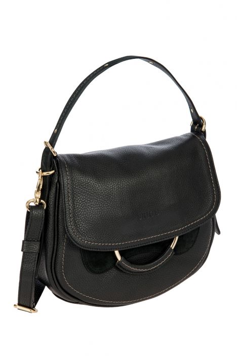 7508 Bric's Gondola Stella Deri Omuz Çantası 28x23x9 cm Siyah/Black - 001