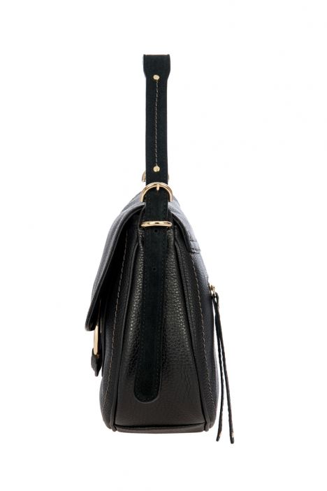 7508 Bric's Gondola Stella Deri Omuz Çantası 28x23x9 cm Siyah/Black - 001