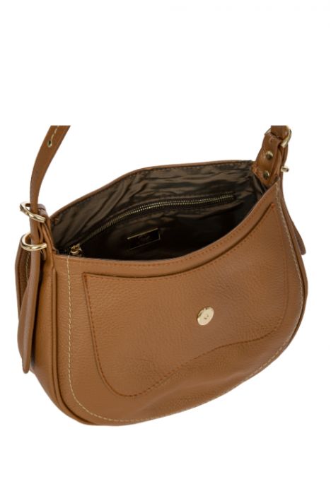 7508 Bric's Gondola Stella Deri Omuz Çantası 28x23x9 cm Taba/Tan Leather - 098