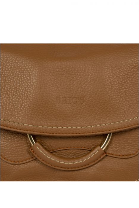 7508 Bric's Gondola Stella Deri Omuz Çantası 28x23x9 cm Taba/Tan Leather - 098