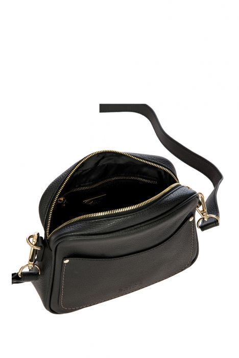 7512 Bric's Gondola Magnolia Deri Omuz Çantası cm 23x17x7 cm Siyah/Black - 001