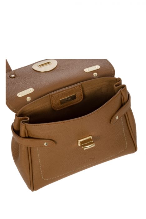 7514 Bric's Gondola Ninfea Deri El ve Omuz Çantası 25x18x10 cm Taba/Tan Leather - 098