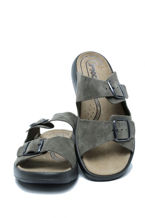 75315 Imac Palmer Erkek Çift Bantlı Anatomik Terlik 40-46 Haki/Militare 70267/017 Marron