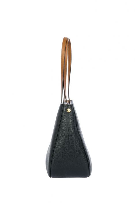 7539 Brics Perla Omuz Çantası 37x24x14 cm Black/Tan -902