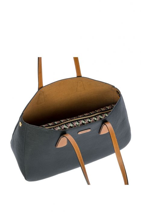 7539 Brics Perla Omuz Çantası 37x24x14 cm Black/Tan -902