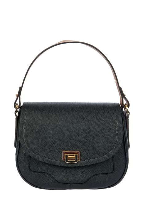 7560 Brics Perla El ve Omuz Çantası 23x17x8 cm Black/Tan -902