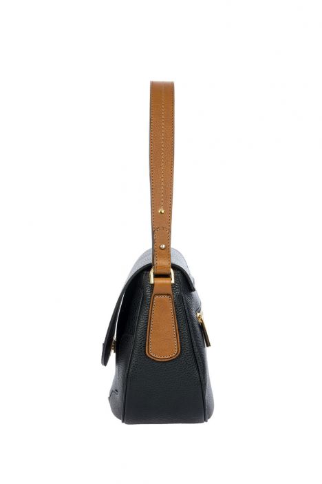 7560 Brics Perla El ve Omuz Çantası 23x17x8 cm Black/Tan -902