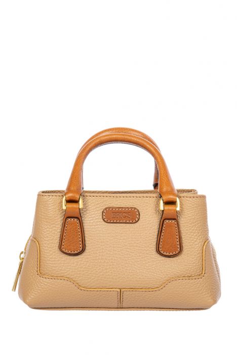 7567 Brics Perla El ve Omuz Çantası 21x13x10,5 cm Beige/Maple-Tobacco - 494