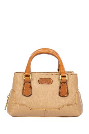 7567 Brics Perla El ve Omuz Çantası 21x13x10,5 cm Beige/Maple-Tobacco - 494