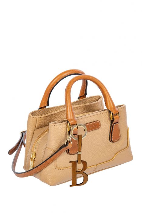 7567 Brics Perla El ve Omuz Çantası 21x13x10,5 cm Beige/Maple-Tobacco - 494