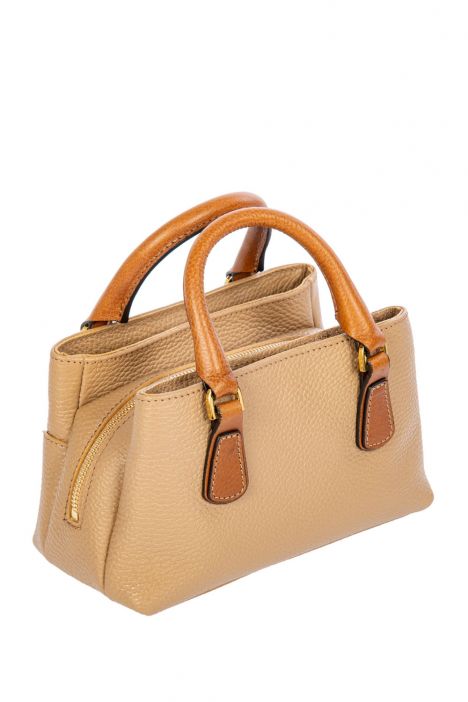 7567 Brics Perla El ve Omuz Çantası 21x13x10,5 cm Beige/Maple-Tobacco - 494
