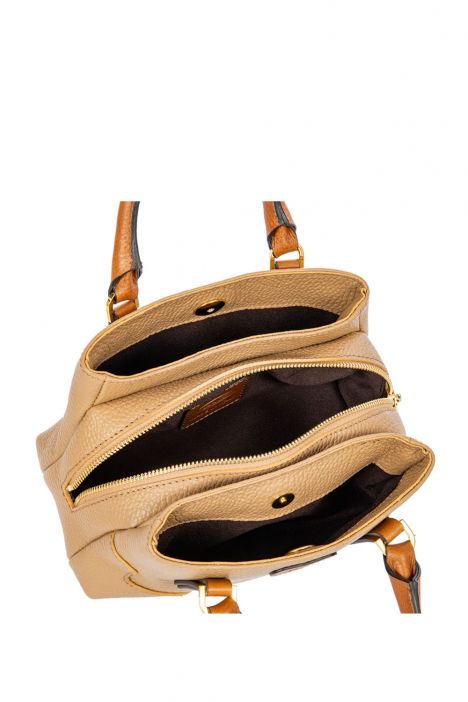 7567 Brics Perla El ve Omuz Çantası 21x13x10,5 cm Beige/Maple-Tobacco - 494