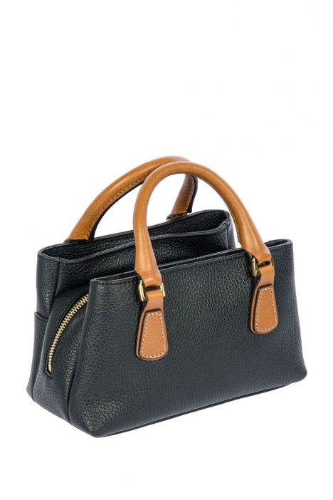 7567 Brics Perla El ve Omuz Çantası 21x13x10,5 cm Black/Tan -902