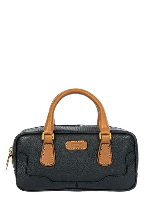 7568 Brics Perla El ve Omuz Çantası 22x11,5x8 cm Black/Tan -902